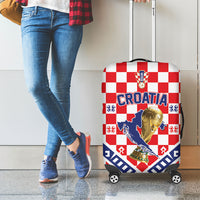 World Football Croatia Luggage Cover Fearless Red Check Power