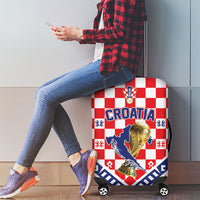 World Football Croatia Luggage Cover Fearless Red Check Power