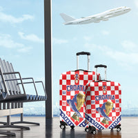 World Football Croatia Luggage Cover Fearless Red Check Power