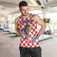 Custom World Football Croatia Men Tank Top Fearless Red Check Power