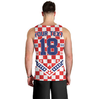 Custom World Football Croatia Men Tank Top Fearless Red Check Power