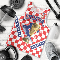 Custom World Football Croatia Men Tank Top Fearless Red Check Power