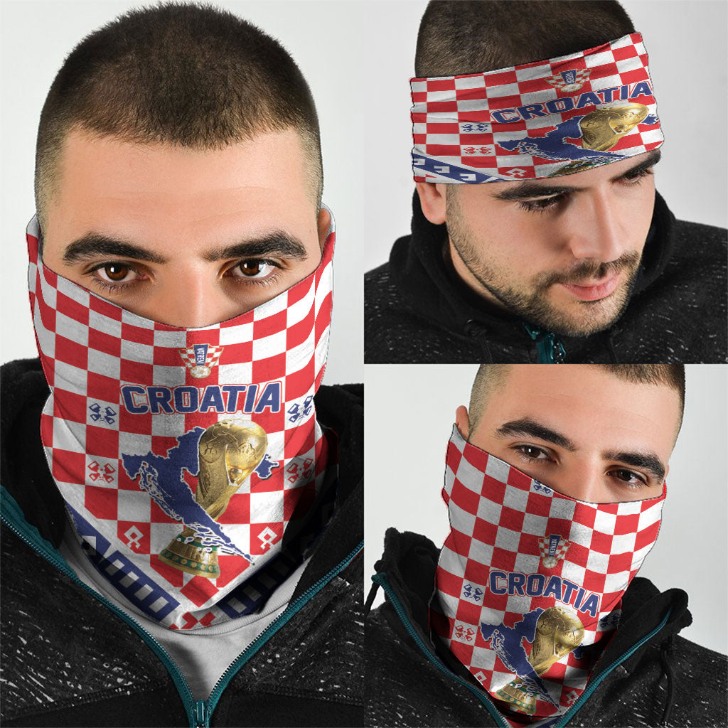 World Football Croatia Neck Gaiter Fearless Red Check Power