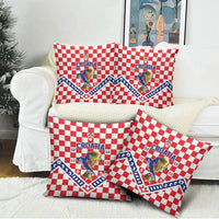 World Football Croatia Pillow Cover Fearless Red Check Power
