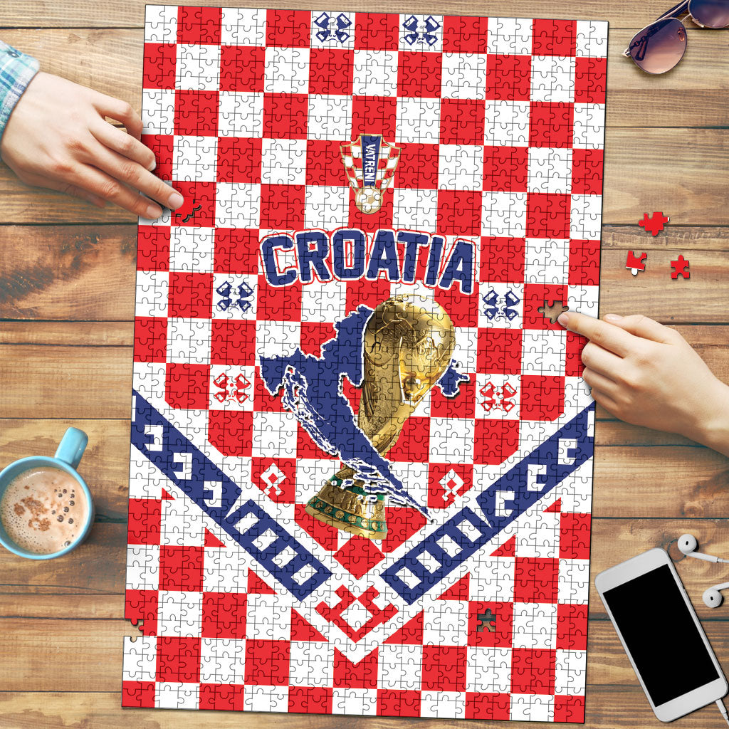 World Football Croatia Puzzle Fearless Red Check Power