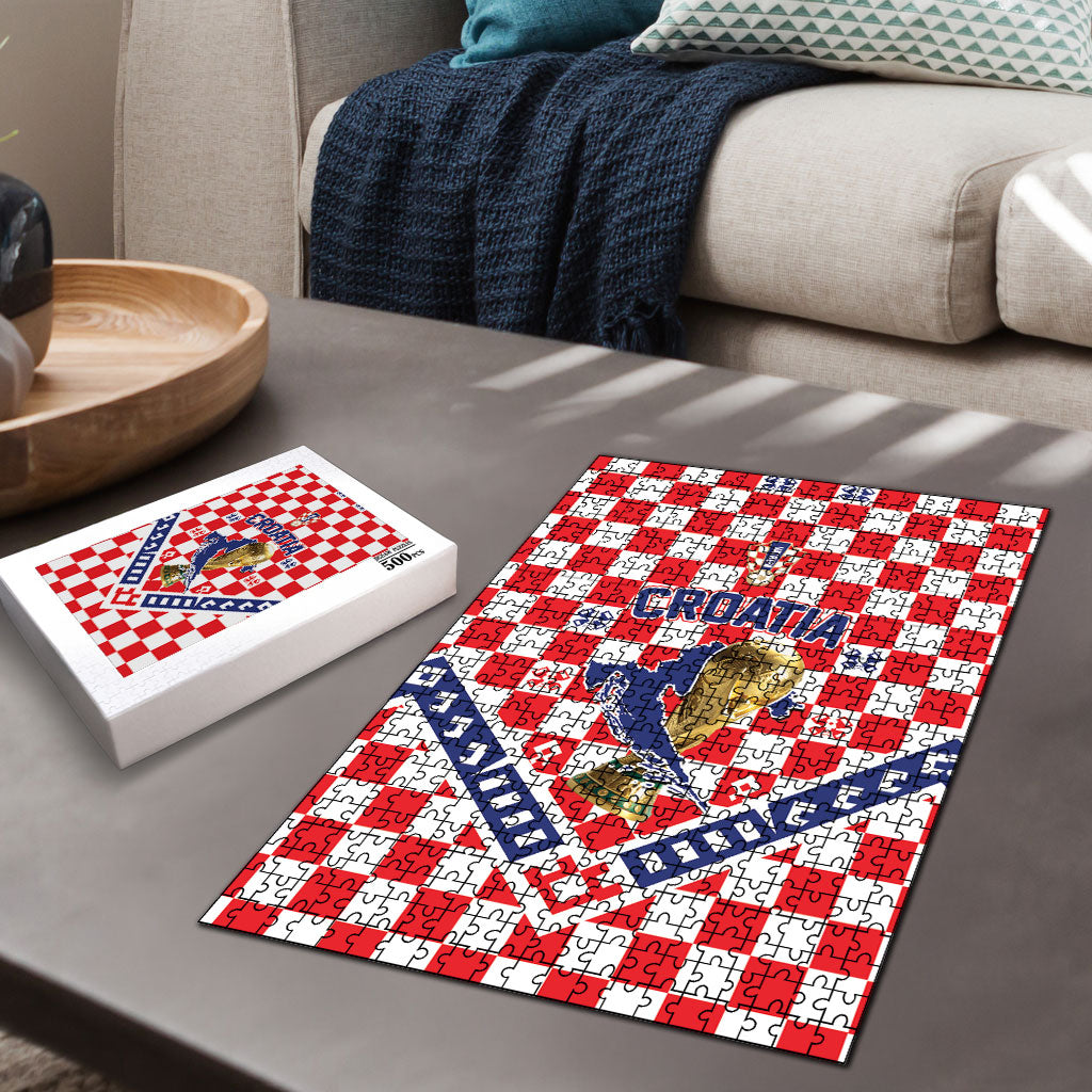World Football Croatia Puzzle Fearless Red Check Power