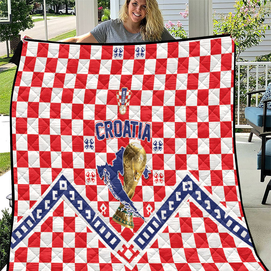 World Football Croatia Quilt Fearless Red Check Power