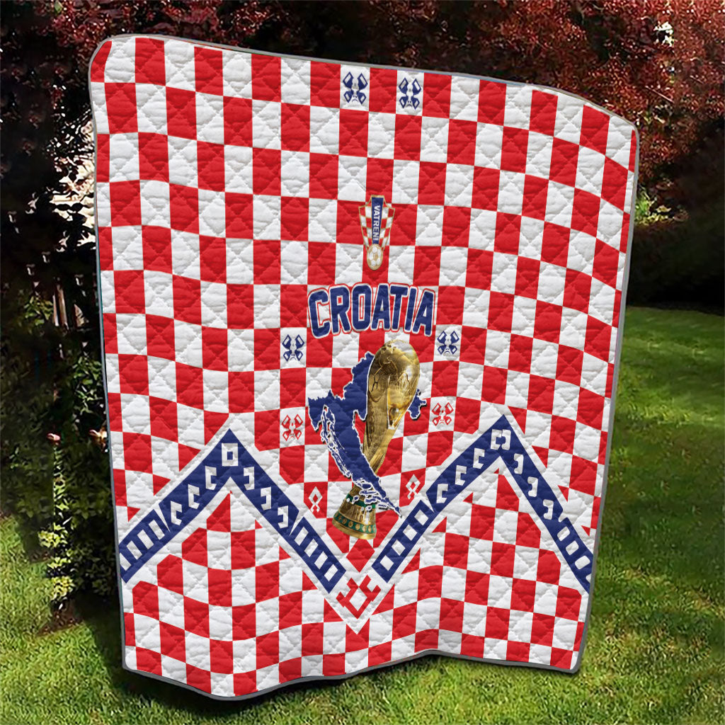 World Football Croatia Quilt Fearless Red Check Power