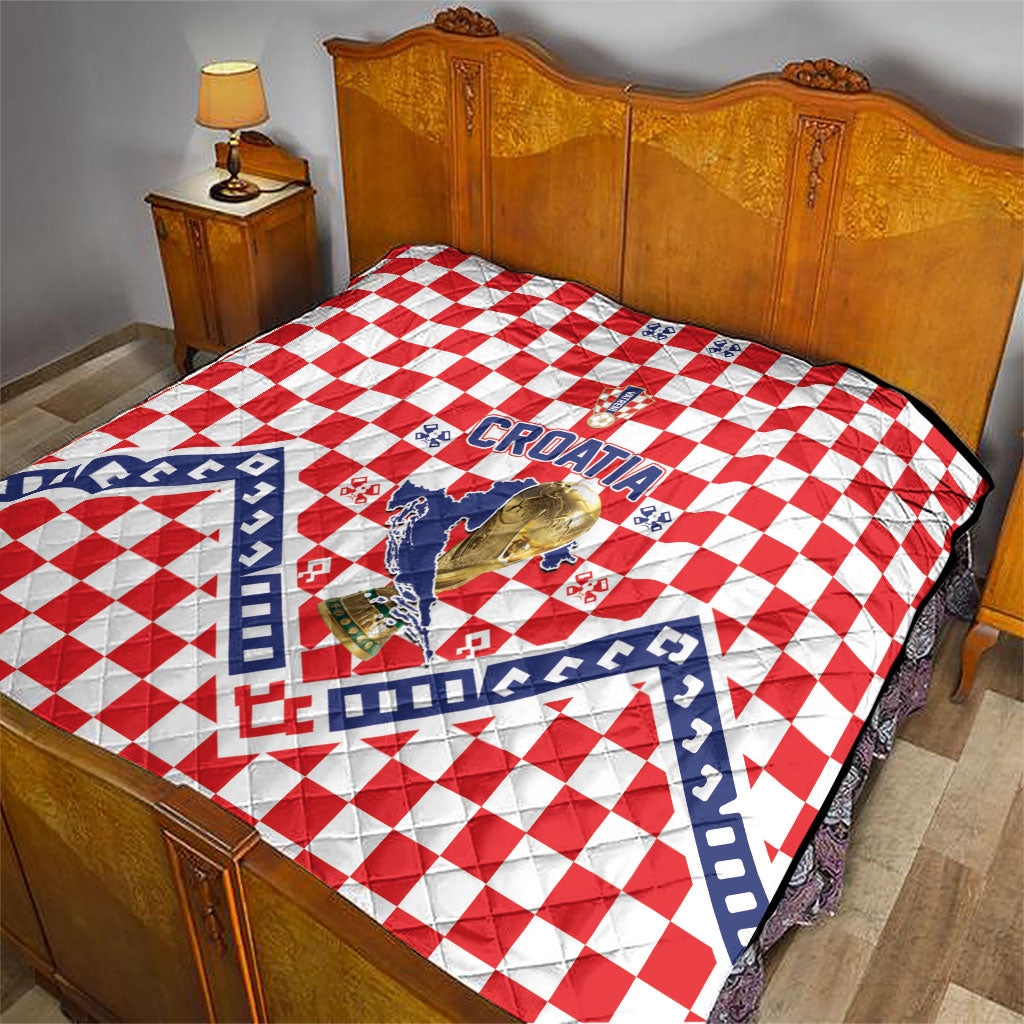 World Football Croatia Quilt Fearless Red Check Power