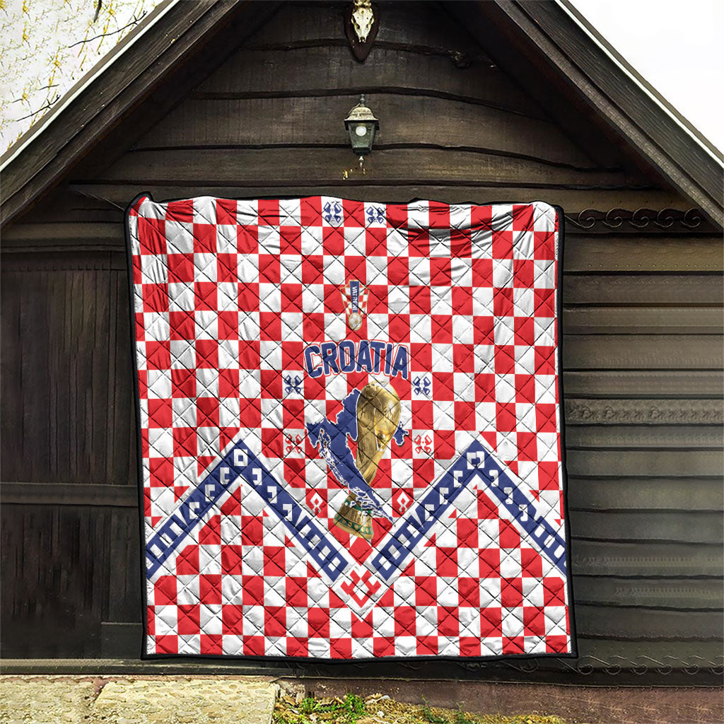 World Football Croatia Quilt Fearless Red Check Power