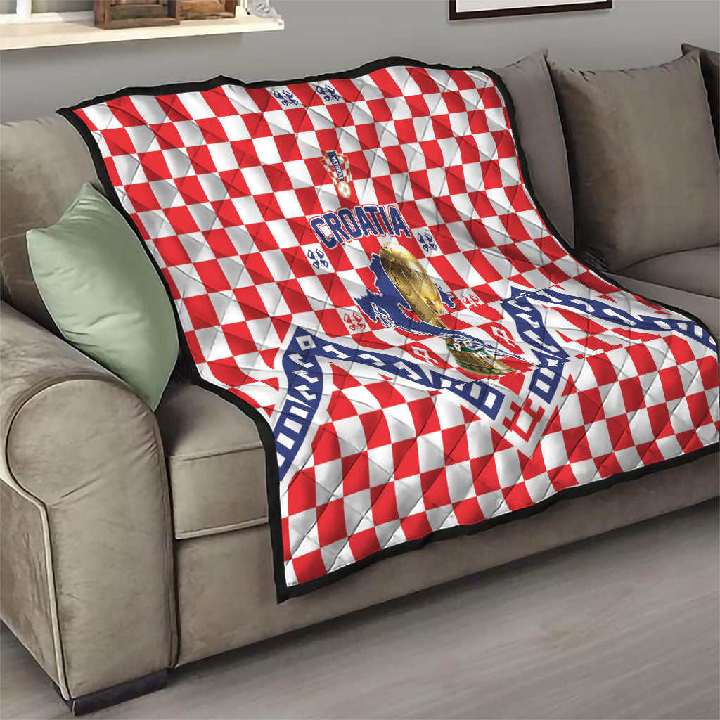 World Football Croatia Quilt Fearless Red Check Power