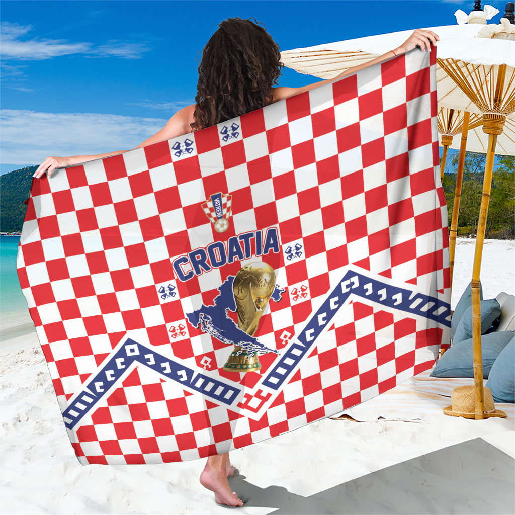 World Football Croatia Sarong Fearless Red Check Power