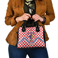 World Football Croatia Shoulder Handbag Fearless Red Check Power