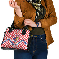 World Football Croatia Shoulder Handbag Fearless Red Check Power