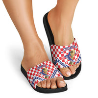 World Football Croatia Slide Sandals Fearless Red Check Power