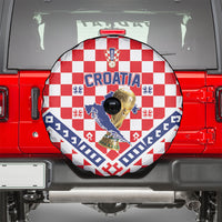 World Football Croatia Spare Tire Cover Fearless Red Check Power