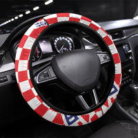 World Football Croatia Steering Wheel Cover Fearless Red Check Power