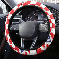 World Football Croatia Steering Wheel Cover Fearless Red Check Power