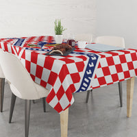 World Football Croatia Tablecloth Fearless Red Check Power