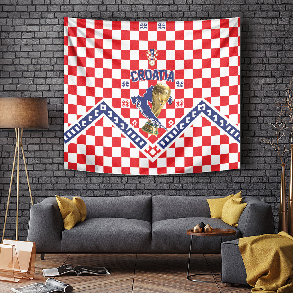 World Football Croatia Tapestry Fearless Red Check Power
