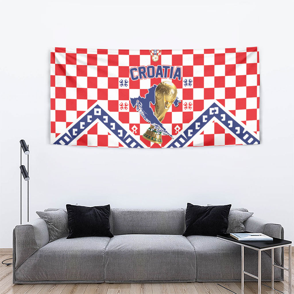 World Football Croatia Tapestry Fearless Red Check Power