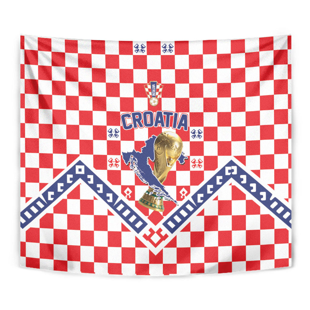 World Football Croatia Tapestry Fearless Red Check Power