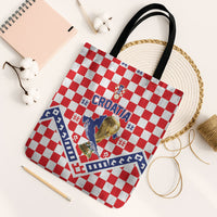 World Football Croatia Tote Bag Fearless Red Check Power