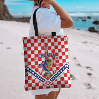 World Football Croatia Tote Bag Fearless Red Check Power