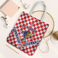 World Football Croatia Tote Bag Fearless Red Check Power