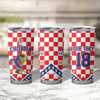 Custom World Football Croatia Tumbler Cup Fearless Red Check Power