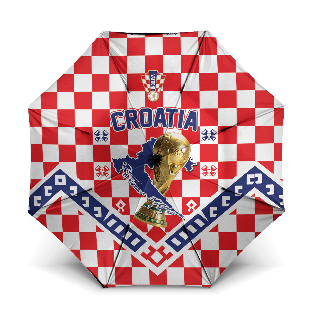 World Football Croatia Umbrella Fearless Red Check Power