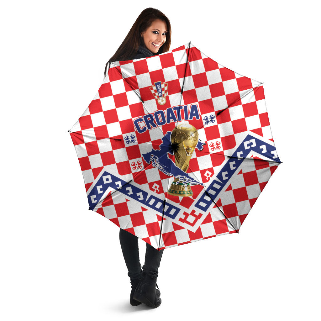 World Football Croatia Umbrella Fearless Red Check Power