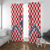 World Football Croatia Window Curtain Fearless Red Check Power