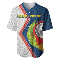 Cape Verde Baseball Jersey Verde Coat Of Arms And Pattern - Wonder Print Shop