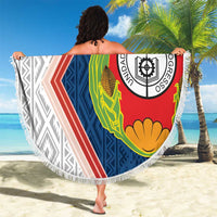 Cape Verde Beach Blanket Verde Coat Of Arms And Pattern - Wonder Print Shop