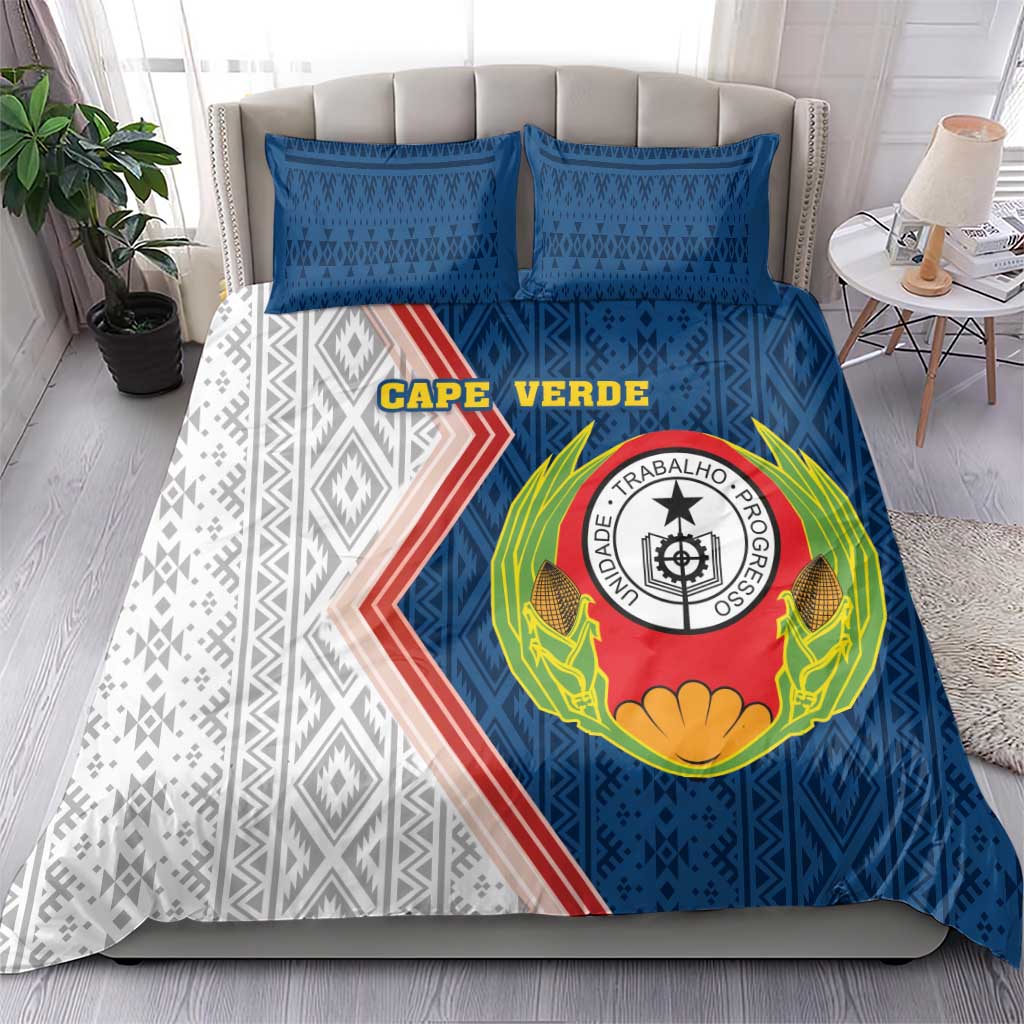 Cape Verde Bedding Set Verde Coat Of Arms And Pattern - Wonder Print Shop