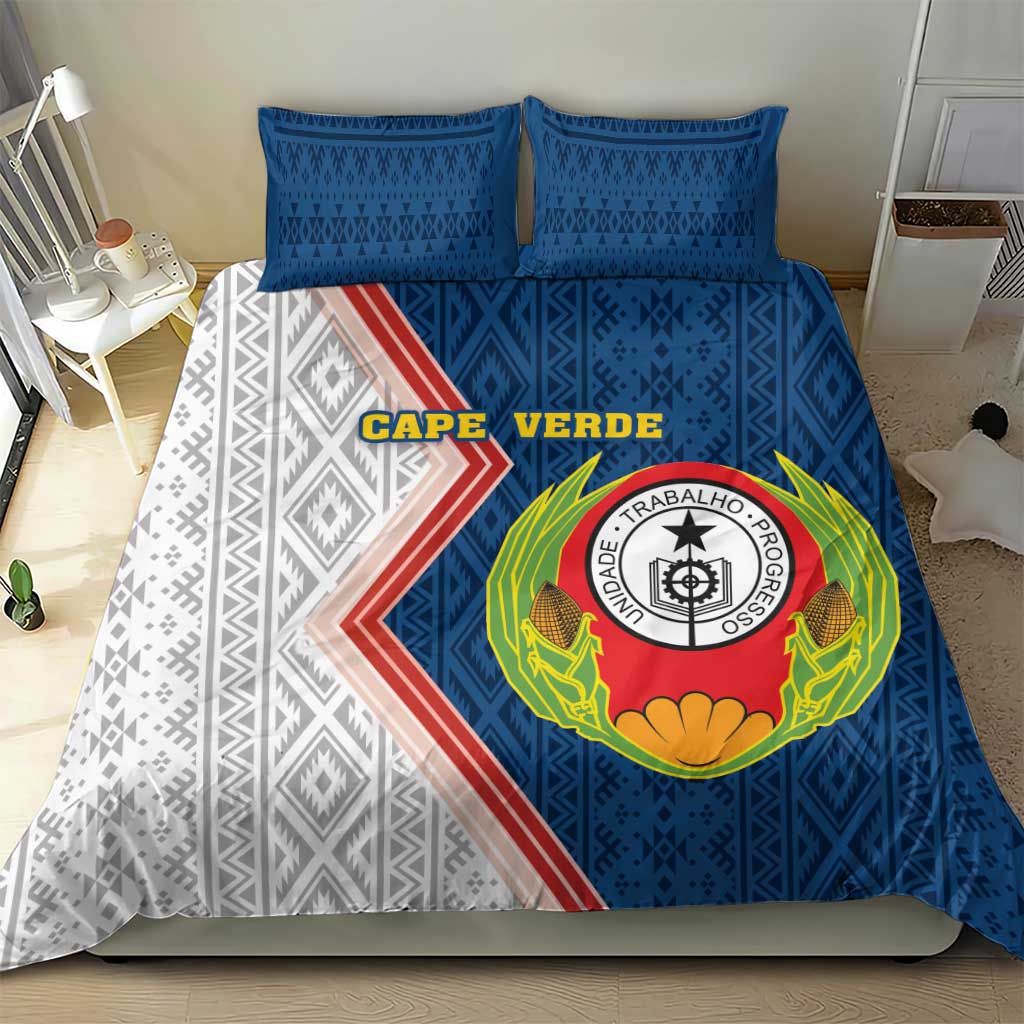Cape Verde Bedding Set Verde Coat Of Arms And Pattern - Wonder Print Shop