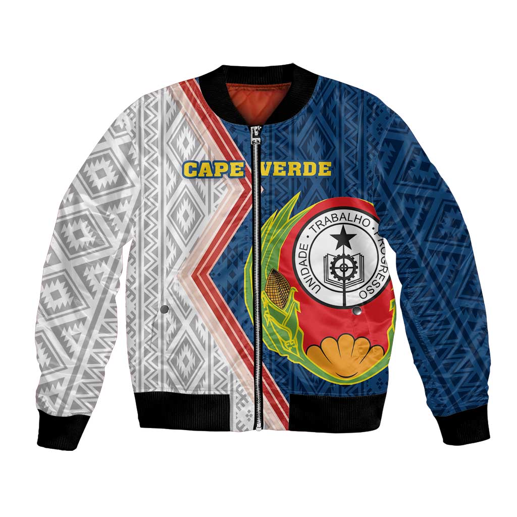 Cape Verde Bomber Jacket Verde Coat Of Arms And Pattern - Wonder Print Shop