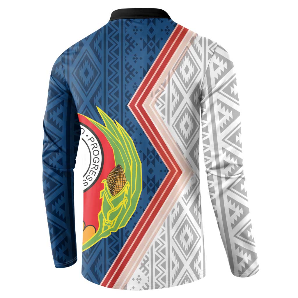 Cape Verde Button Sweatshirt Verde Coat Of Arms And Pattern - Wonder Print Shop
