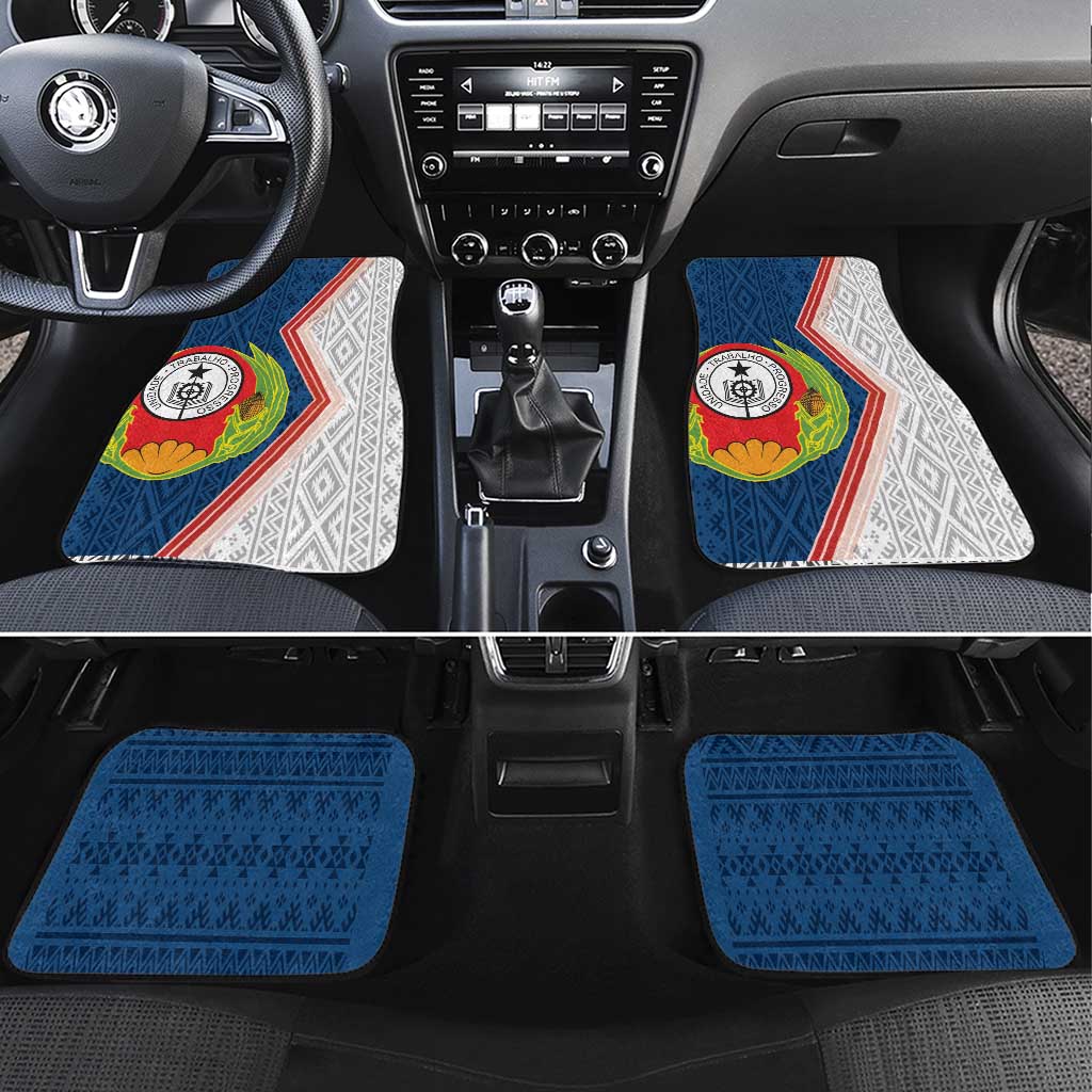 Cape Verde Car Mats Verde Coat Of Arms And Pattern - Wonder Print Shop