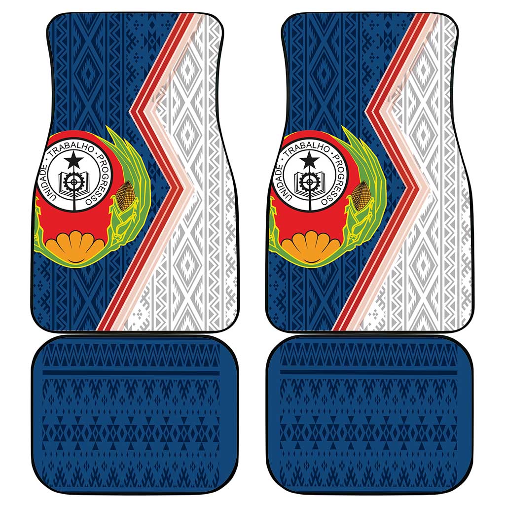Cape Verde Car Mats Verde Coat Of Arms And Pattern - Wonder Print Shop