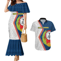 Cape Verde Couples Matching Mermaid Dress and Hawaiian Shirt Verde Coat Of Arms And Pattern - Wonder Print Shop