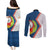 Cape Verde Couples Matching Puletasi and Long Sleeve Button Shirt Verde Coat Of Arms And Pattern - Wonder Print Shop