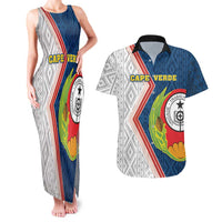 Cape Verde Couples Matching Tank Maxi Dress and Hawaiian Shirt Verde Coat Of Arms And Pattern - Wonder Print Shop