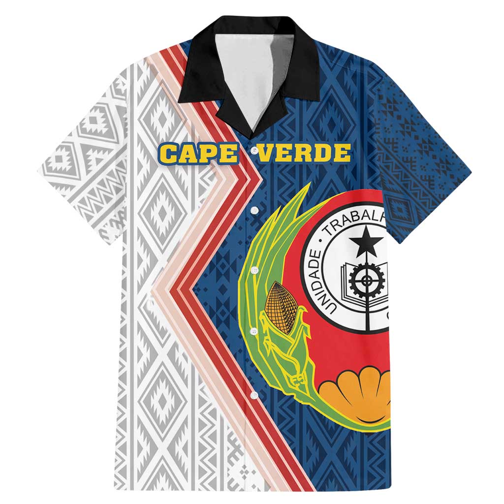 Cape Verde Family Matching Mermaid Dress and Hawaiian Shirt Verde Coat Of Arms And Pattern - Wonder Print Shop