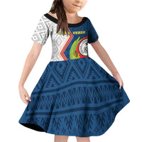 Cape Verde Family Matching Off Shoulder Short Dress and Hawaiian Shirt Verde Coat Of Arms And Pattern - Wonder Print Shop
