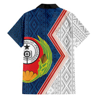 Cape Verde Family Matching Off Shoulder Short Dress and Hawaiian Shirt Verde Coat Of Arms And Pattern - Wonder Print Shop