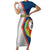 Cape Verde Family Matching Short Sleeve Bodycon Dress and Hawaiian Shirt Verde Coat Of Arms And Pattern - Wonder Print Shop
