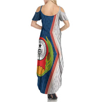 Cape Verde Family Matching Summer Maxi Dress and Hawaiian Shirt Verde Coat Of Arms And Pattern - Wonder Print Shop