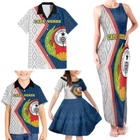 Cape Verde Family Matching Tank Maxi Dress and Hawaiian Shirt Verde Coat Of Arms And Pattern - Wonder Print Shop